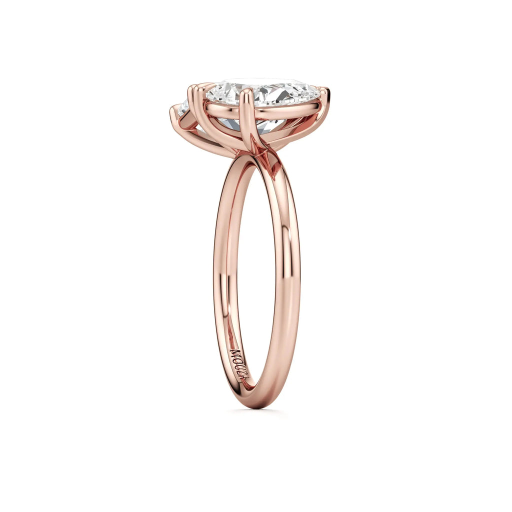 Toi et Moi Diamond Engagement Ring in Rose Gold Hatton Garden with brand name Mouza