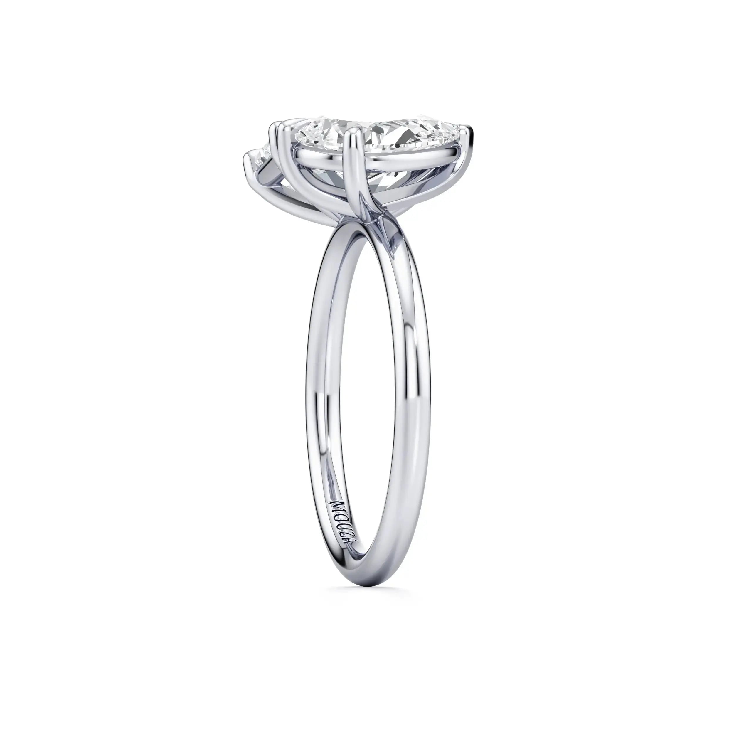 Arya Toi et Moi Diamond Engagement Ring Hatton Garden featuring brand name Mouza on the band