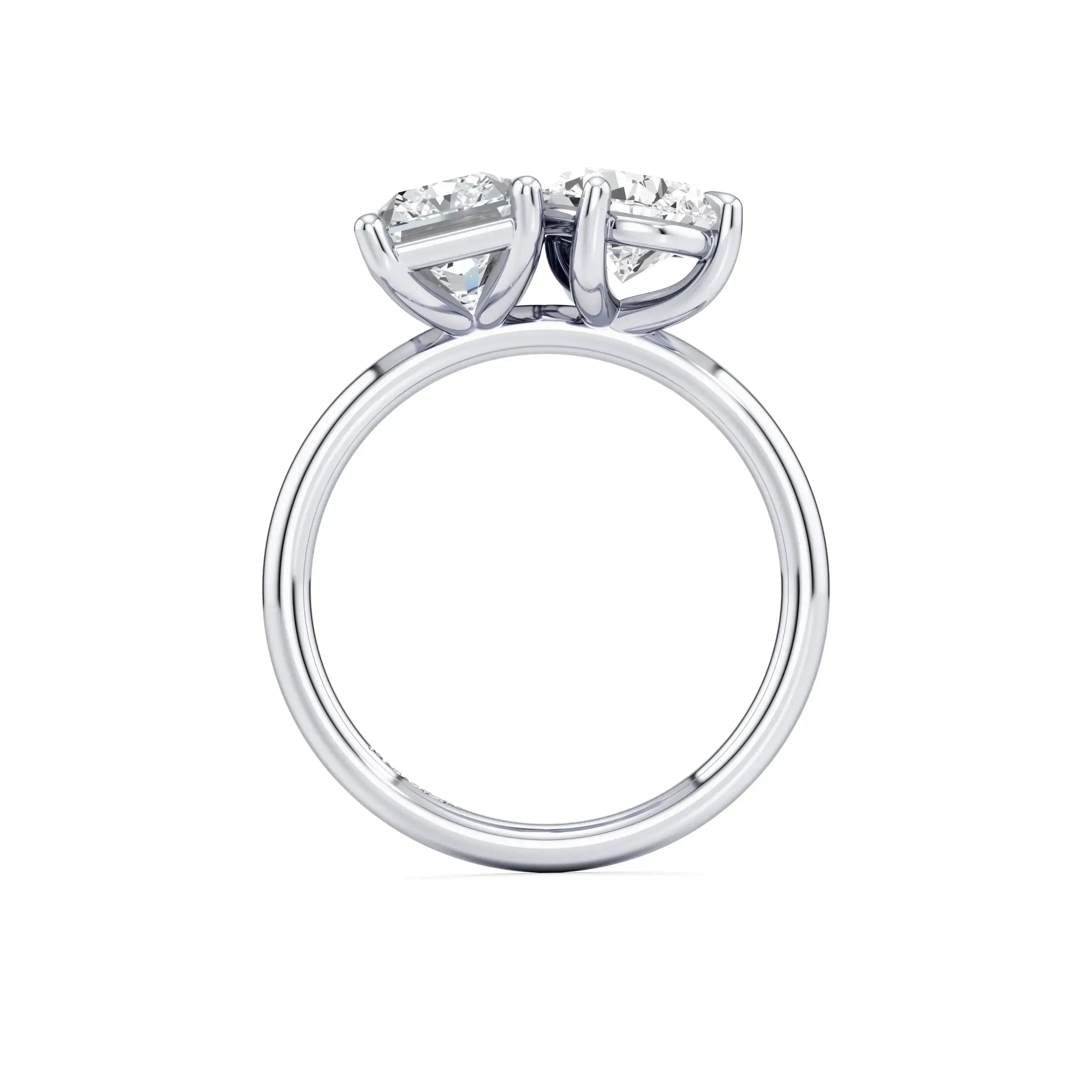 Platinum Toi et Moi Diamond Engagement Ring Hatton Garden - Mouza