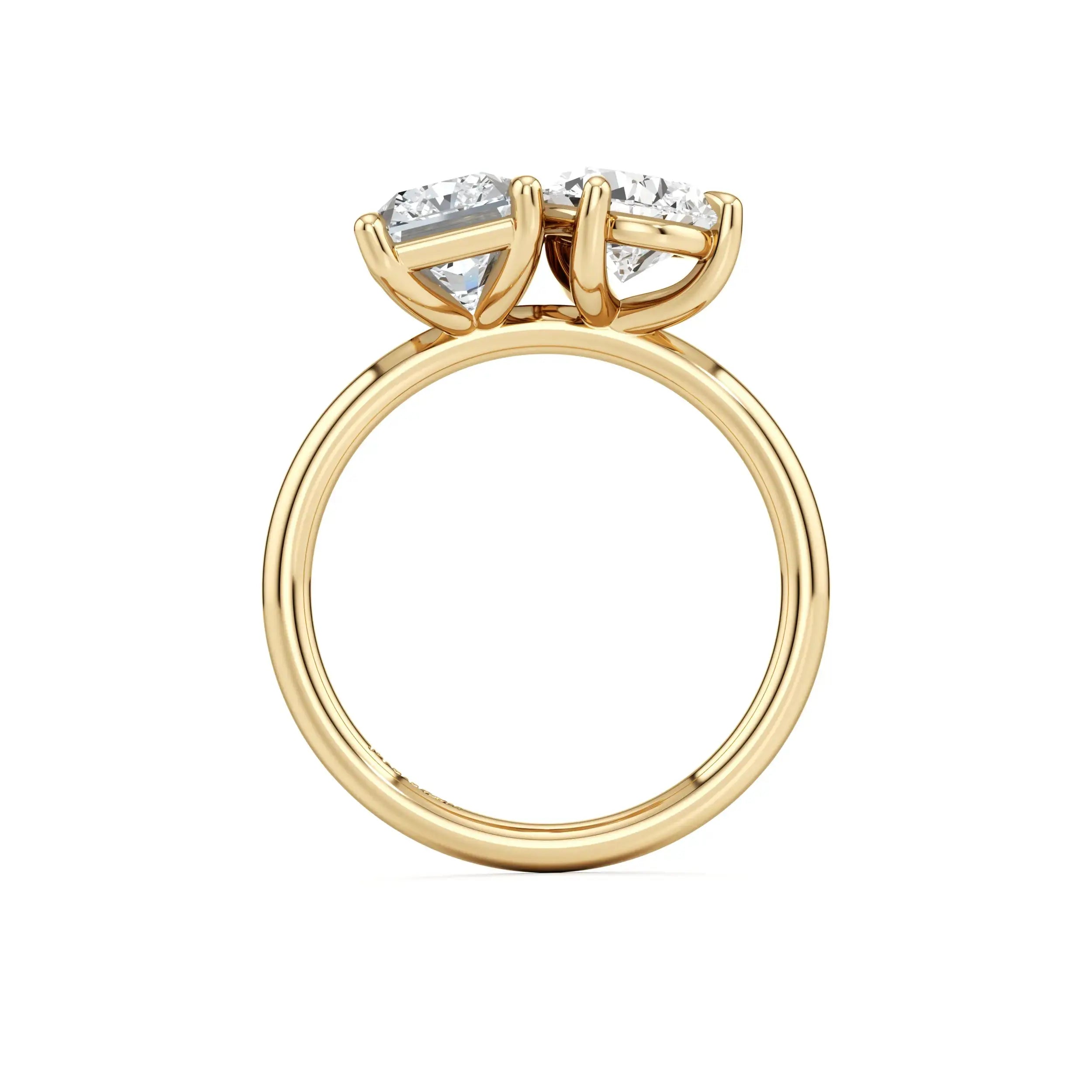 18K Gold Toi et Moi Diamond Engagement Ring Hatton Garden - Mouza