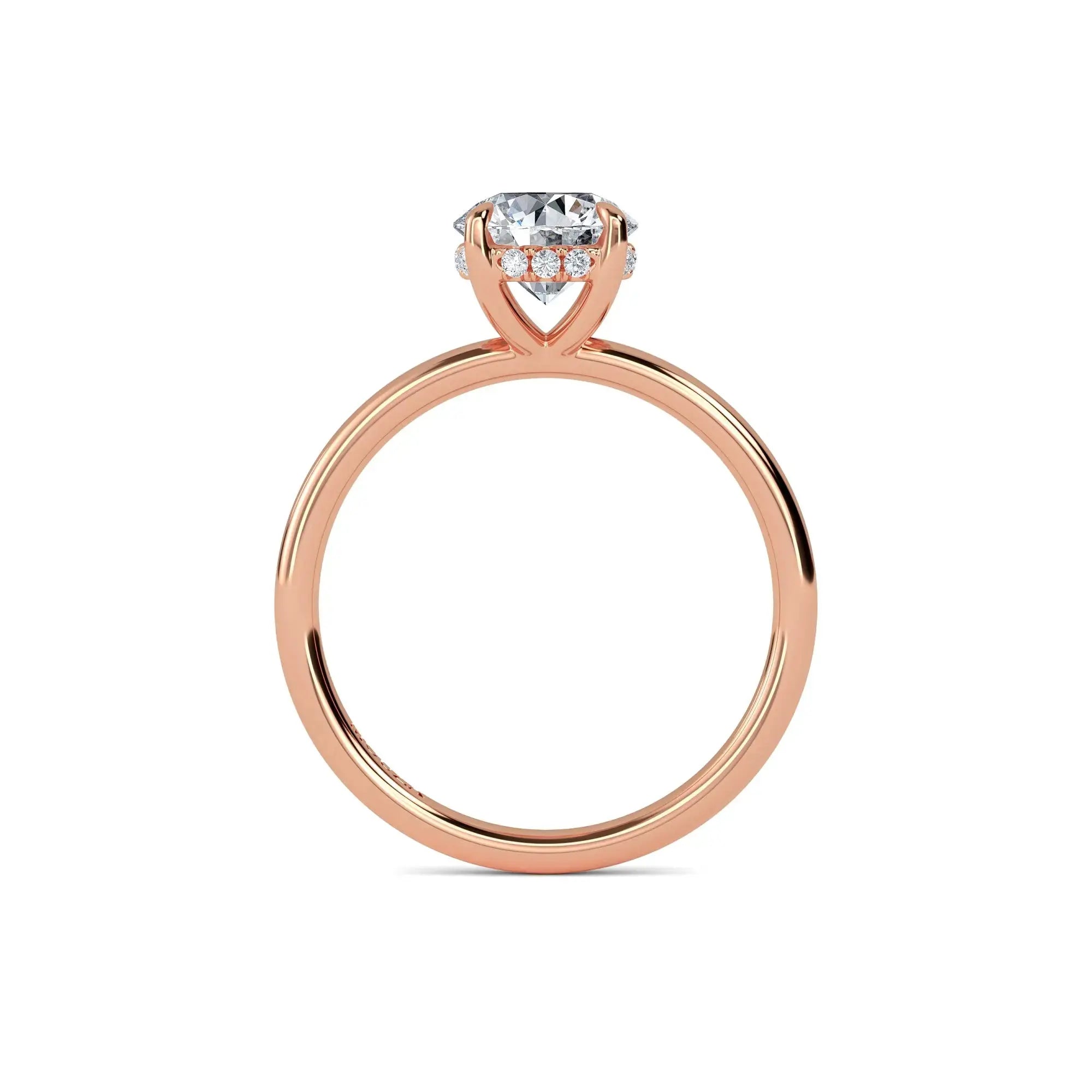 Daisy Diamond Engagement Ring in Rose Gold - Mouza