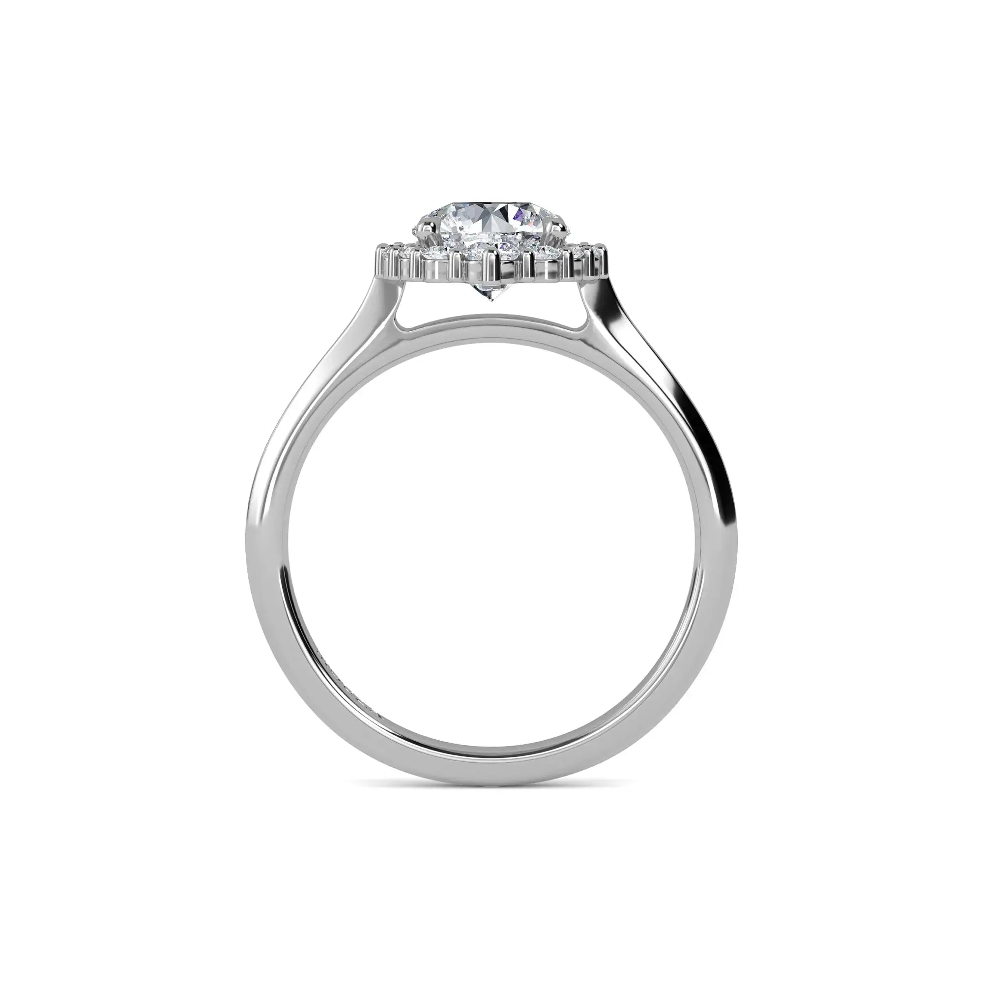 1.00ct Lab Grown Diamond Halo Engagement Ring from Mouza