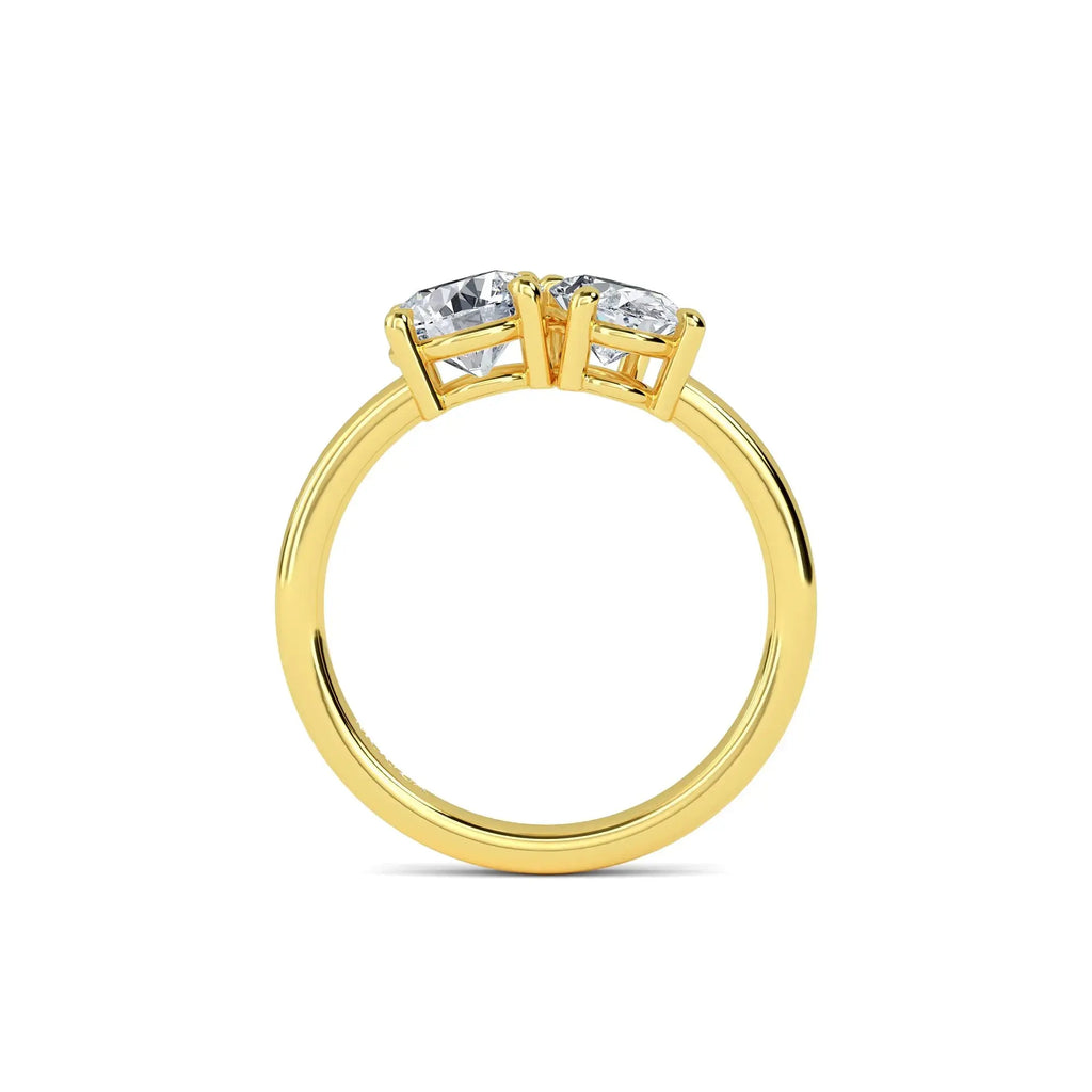 Yellow Gold 1.80ct Diamond Moi Et Toi Engagement Ring