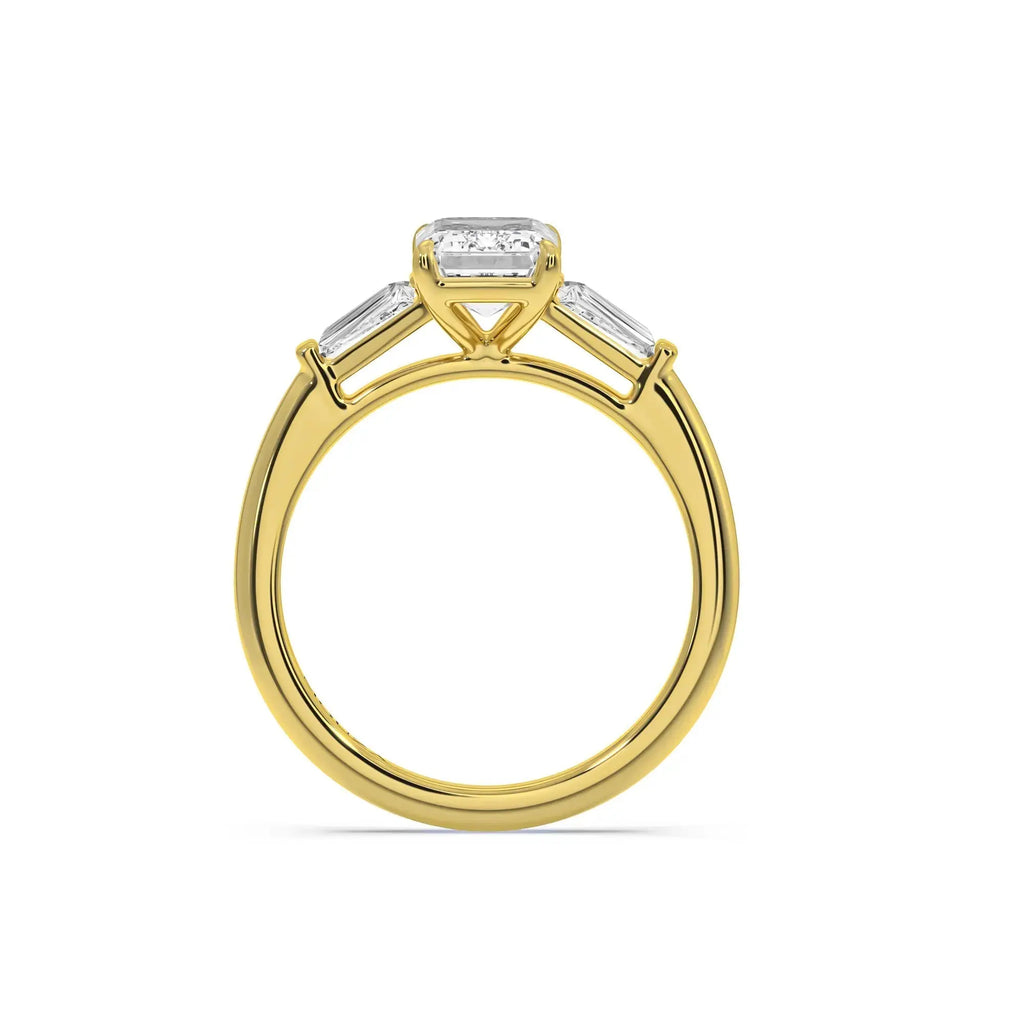 Kindra Trilogy Diamond Engagement Ring in Yellow Gold