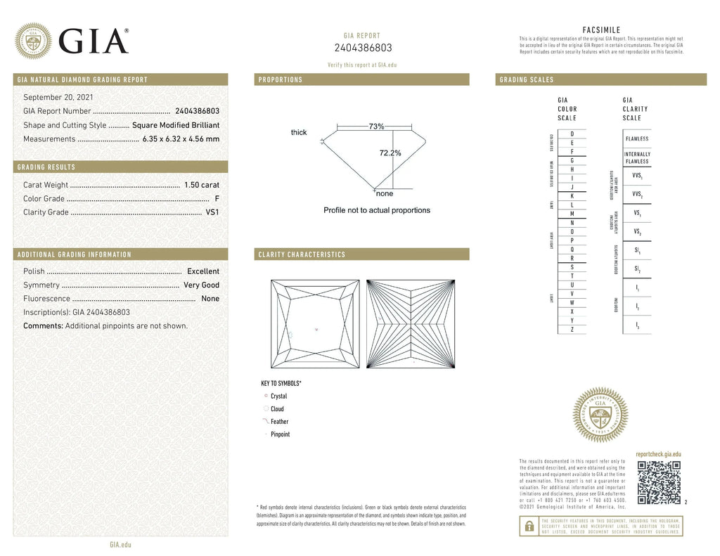 1.5 Carat Natural Princess Diamond