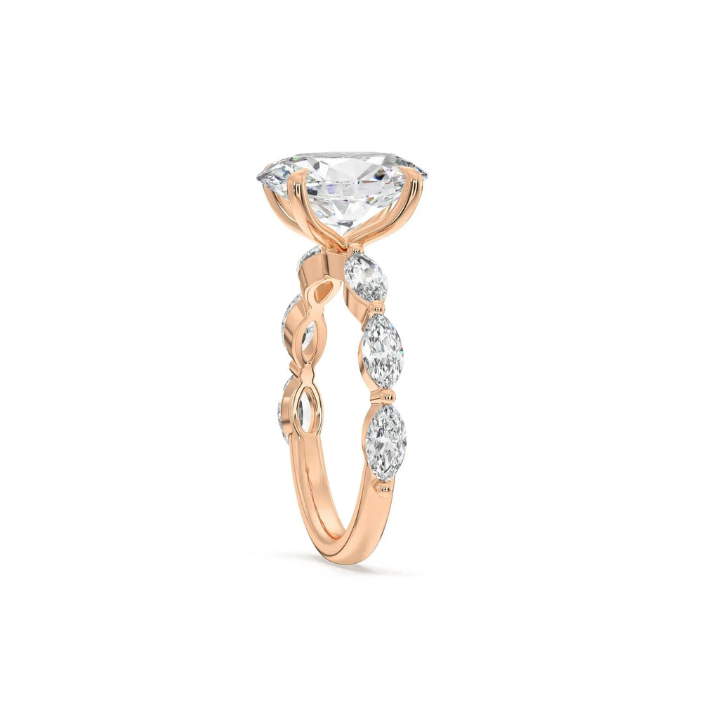2.20ct Lab Grown Diamond Oval Diamond Band Engagement Ring