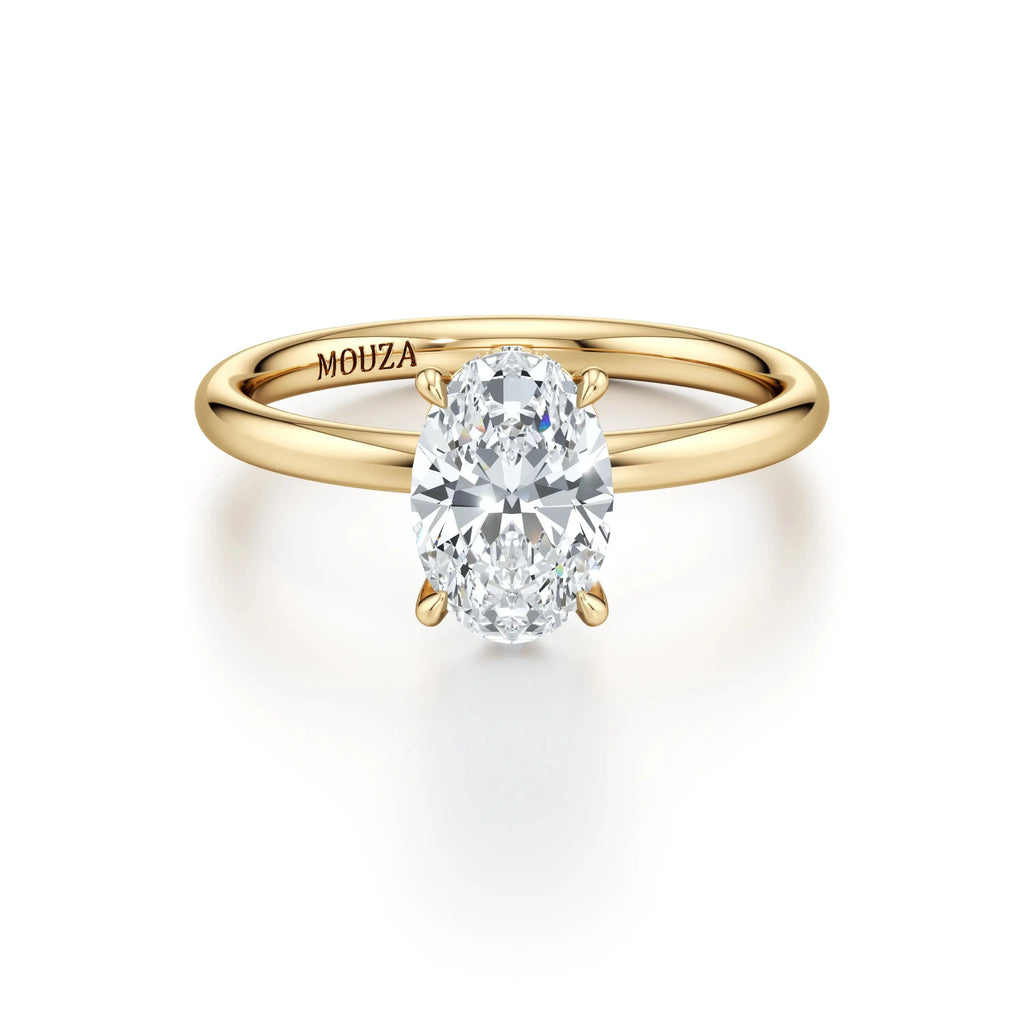 Hidden Halo Oval Diamond - Diamond Engagement Ring | London