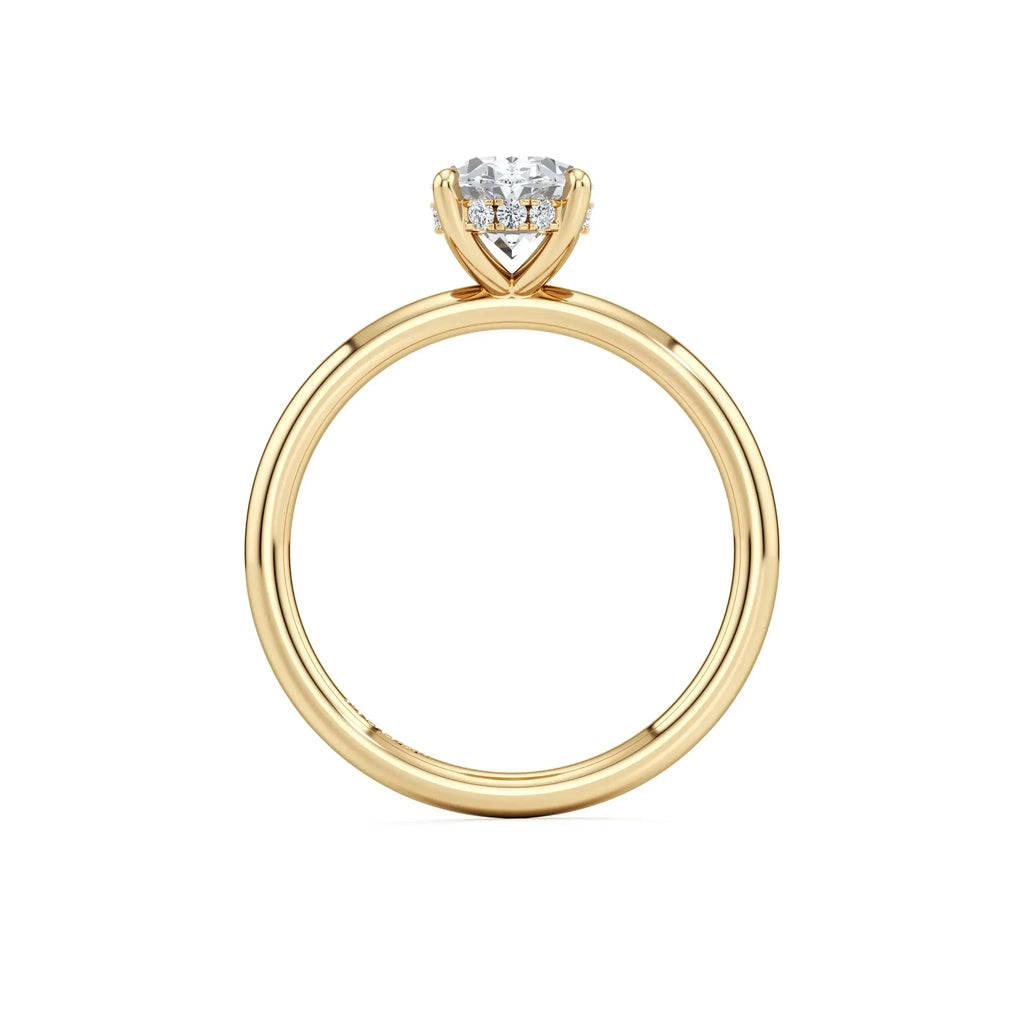 Hidden Halo Oval Diamond - Diamond Engagement Ring | London