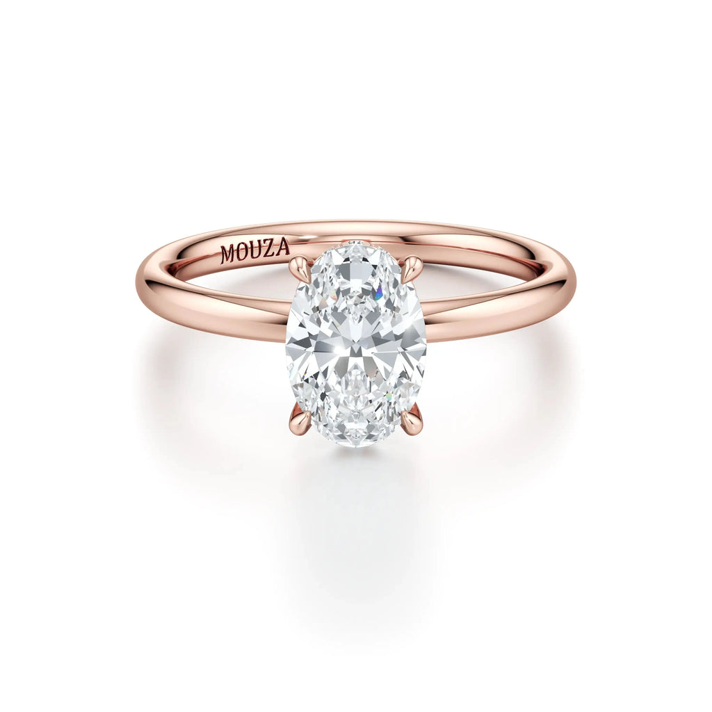 Hidden Halo Oval Diamond - Diamond Engagement Ring | London