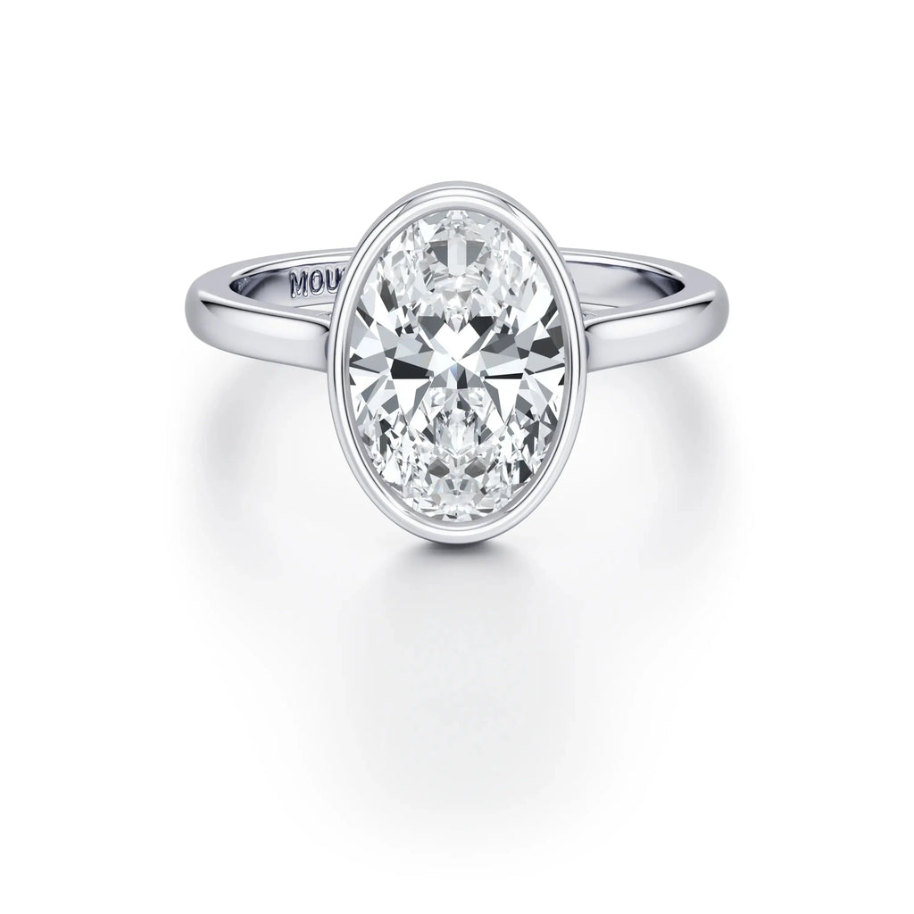 Oval Bezel Set Engagement Ring - Handcrafted In Hatton Garden