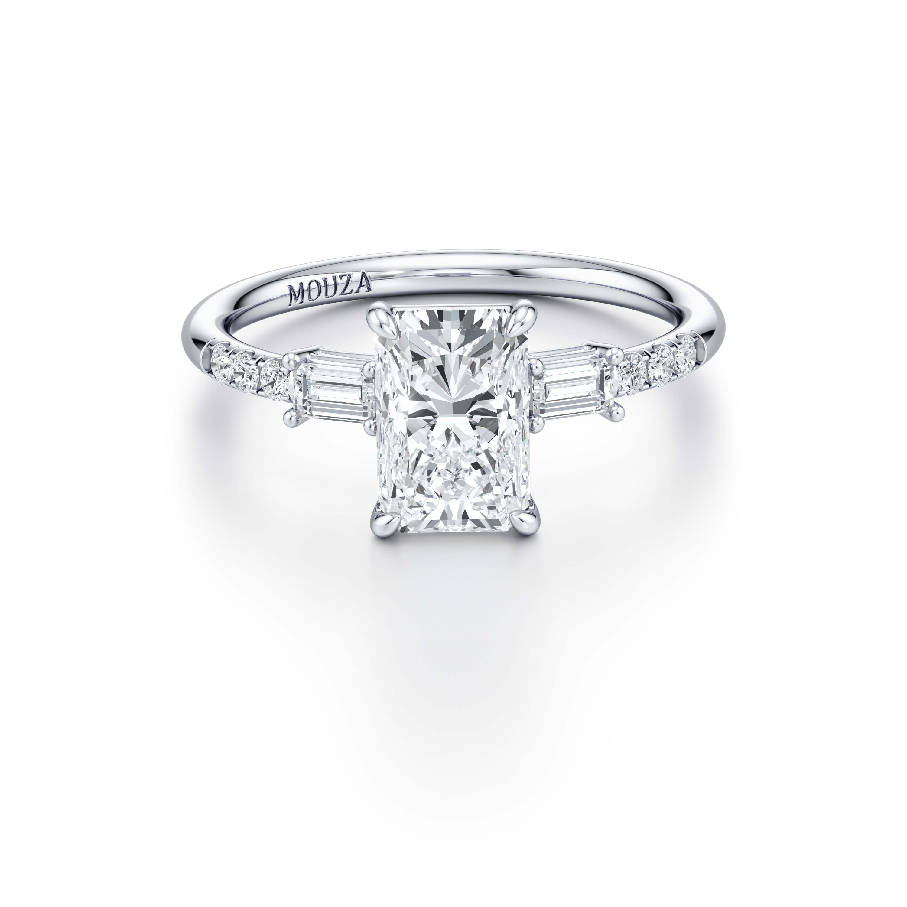 Radiant Cut Diamond Band - Lab Diamond Engagement Ring 