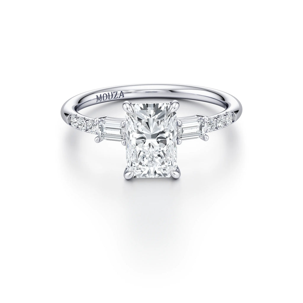 Radiant Cut Diamond Band - Lab Diamond Engagement Ring 