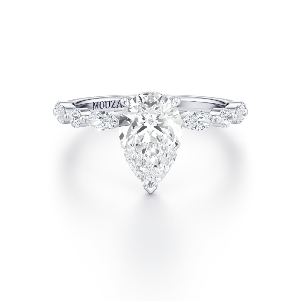 Pear Diamond Engagement Ring - Handcrafted In Hatton Garden