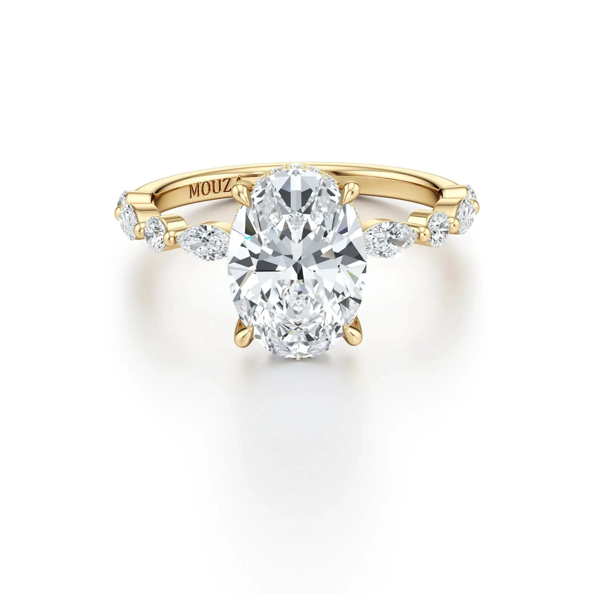 Eva Diamond Band Engagement Ring | Mouza