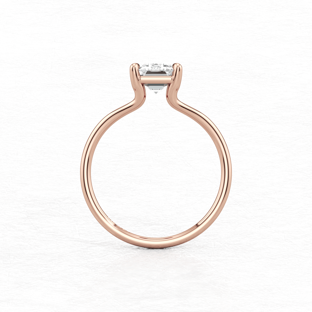 Maggy Solitaire Engagement Ring having a sleek contemporary design