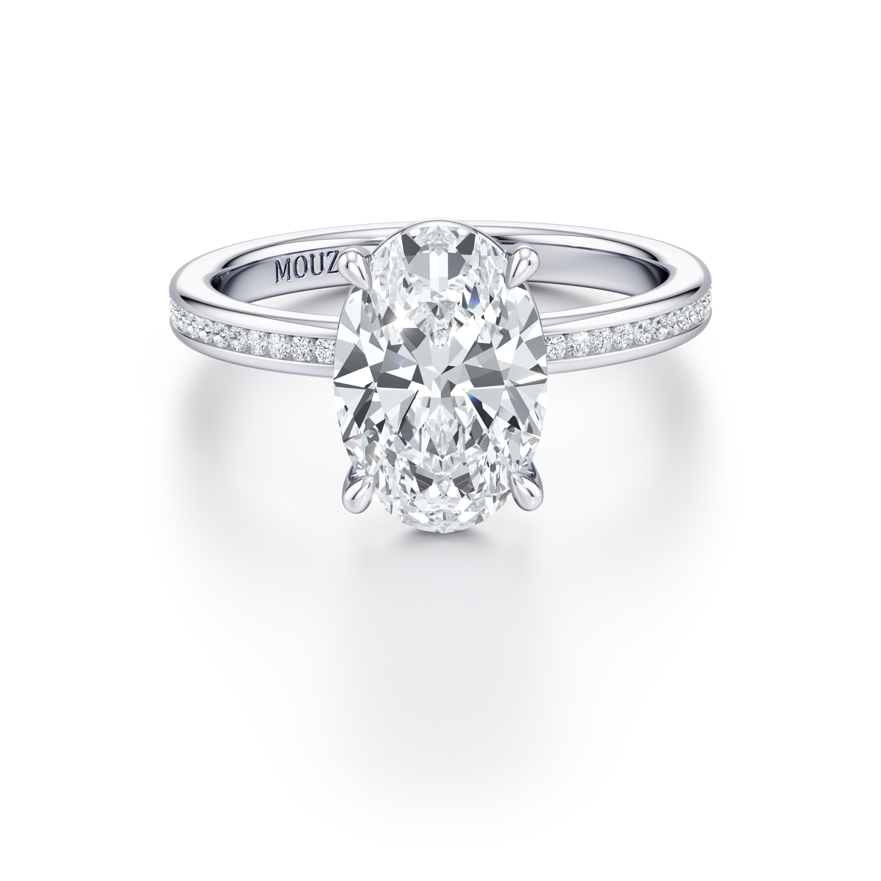 Oval Diamond Engagement Ring - Natural Diamond Engagement Ring