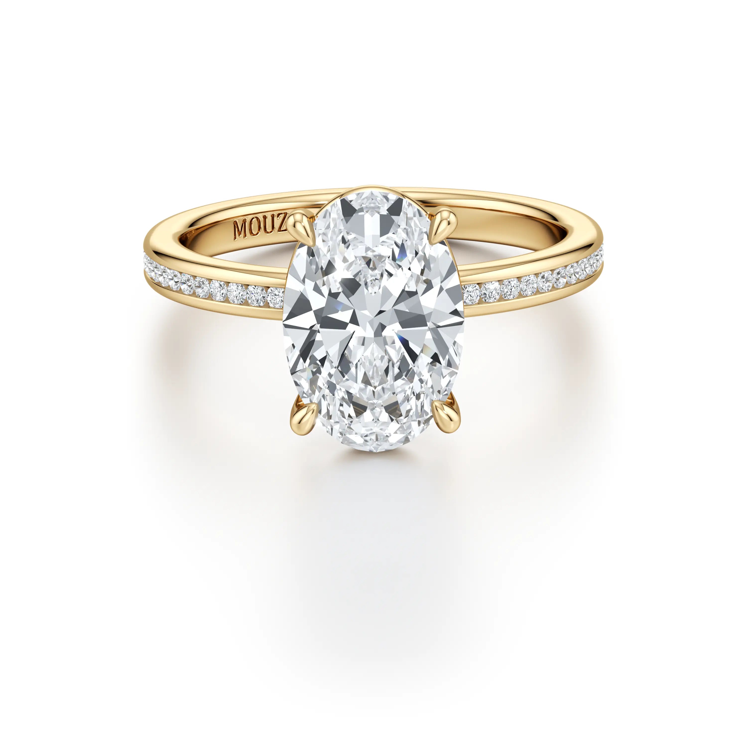Oval wedding rings on sale