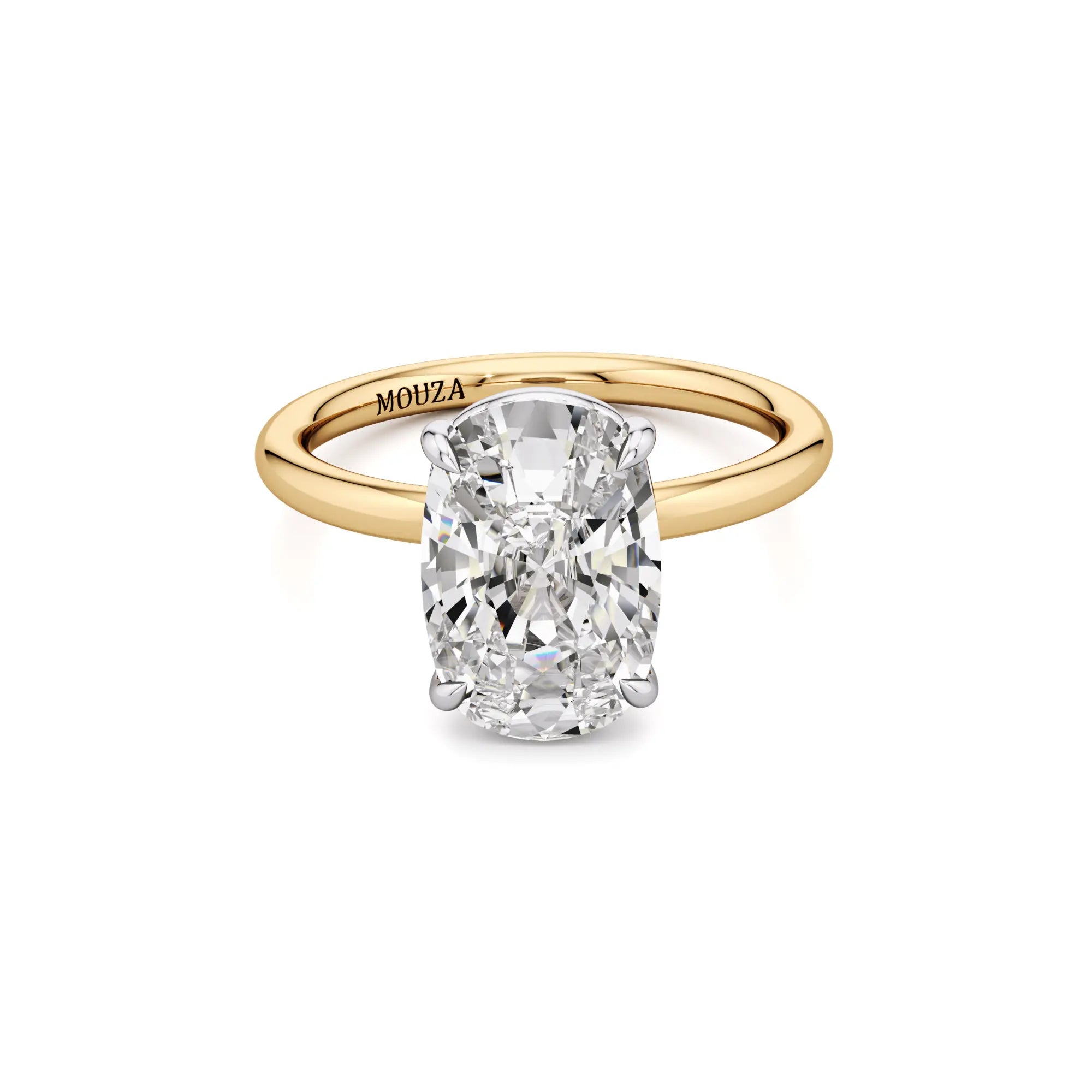 Two tone white and yellow gold engagement rings online