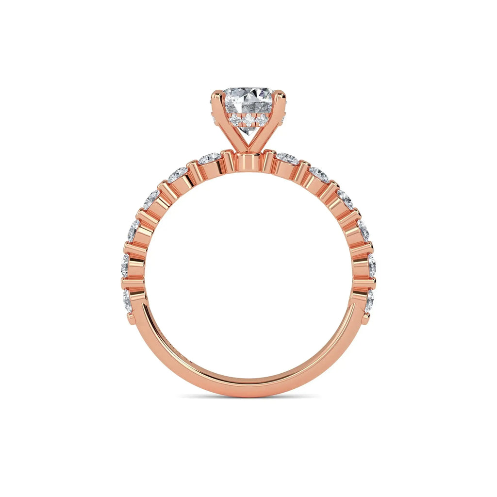 2.00ct Lab Grown Diamond Round Hidden Halo Engagement Ring
