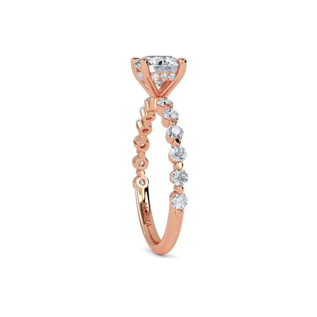 2.00ct Lab Grown Diamond Round Hidden Halo Engagement Ring