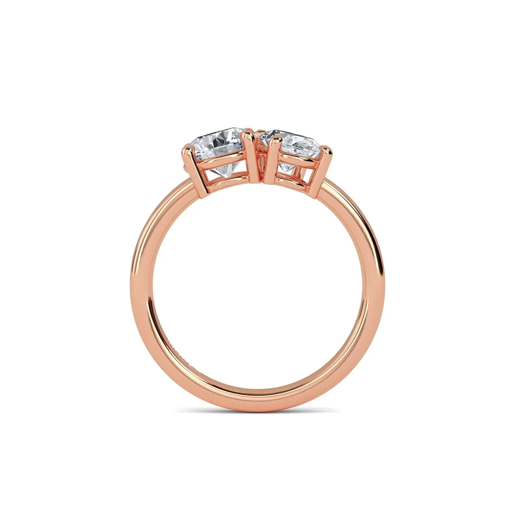 1.80ct Lab Grown Diamond Moi Et Toi Engagement Ring