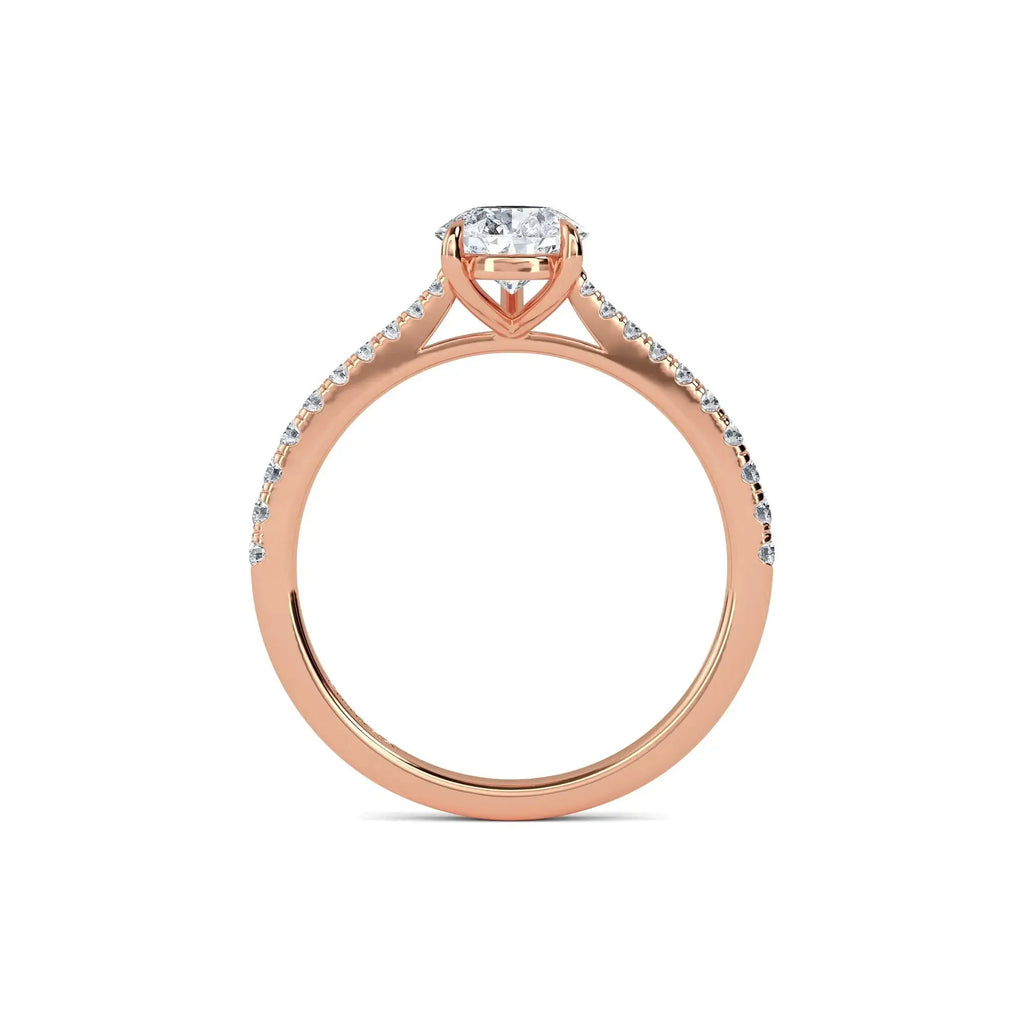 1.00ct Natural Diamond Pear Diamond Engagement Ring
