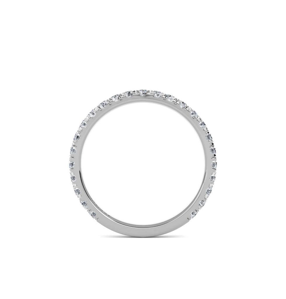 platinum micro set wedding band