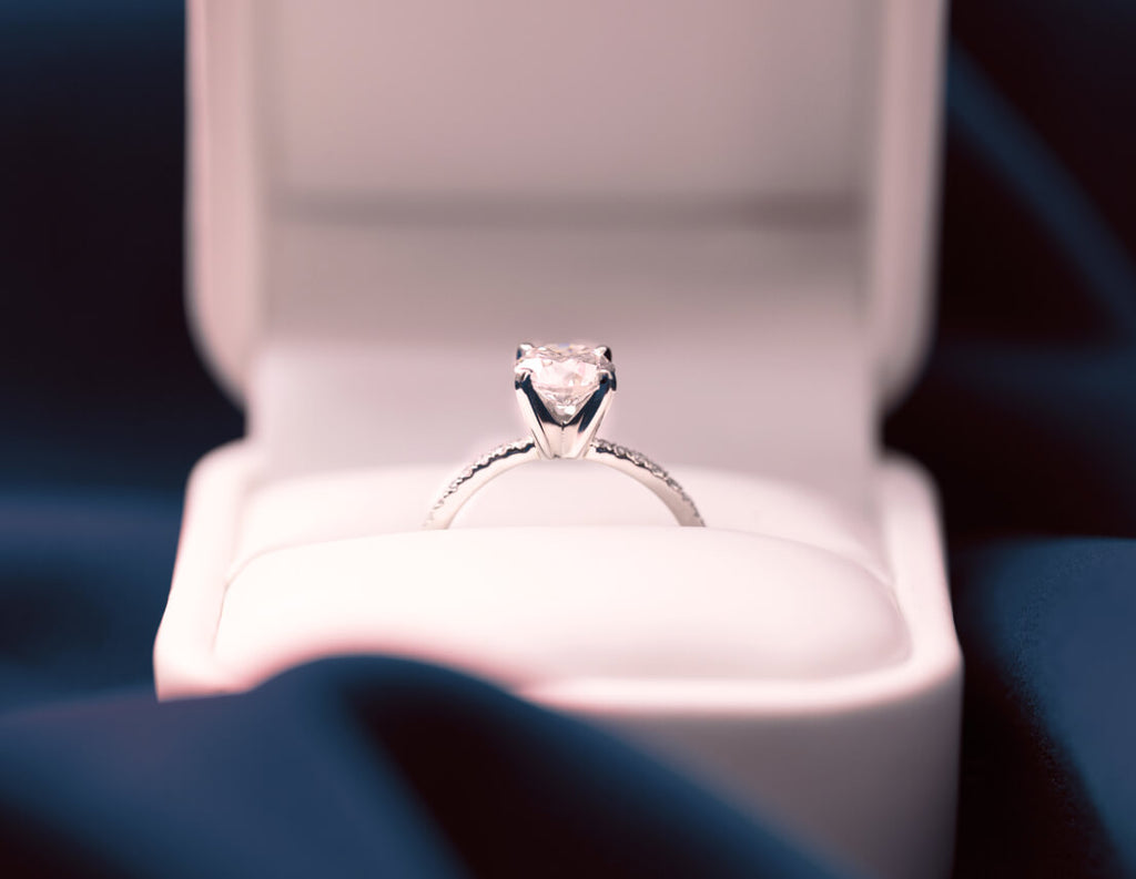 engagement ring in presentation box