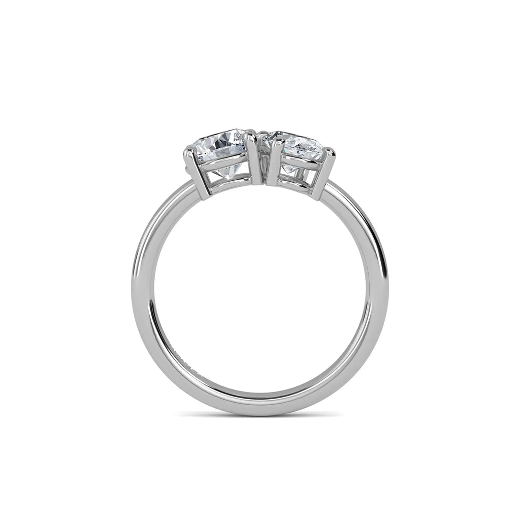 1.80ct Lab Grown Diamond Moi Et Toi Engagement Ring