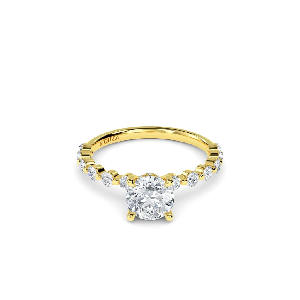 2.00ct Lab Grown Diamond Round Hidden Halo Engagement Ring