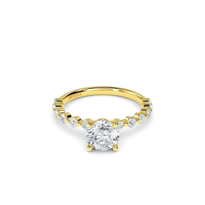 2.00ct Lab Grown Diamond Round Hidden Halo Engagement Ring