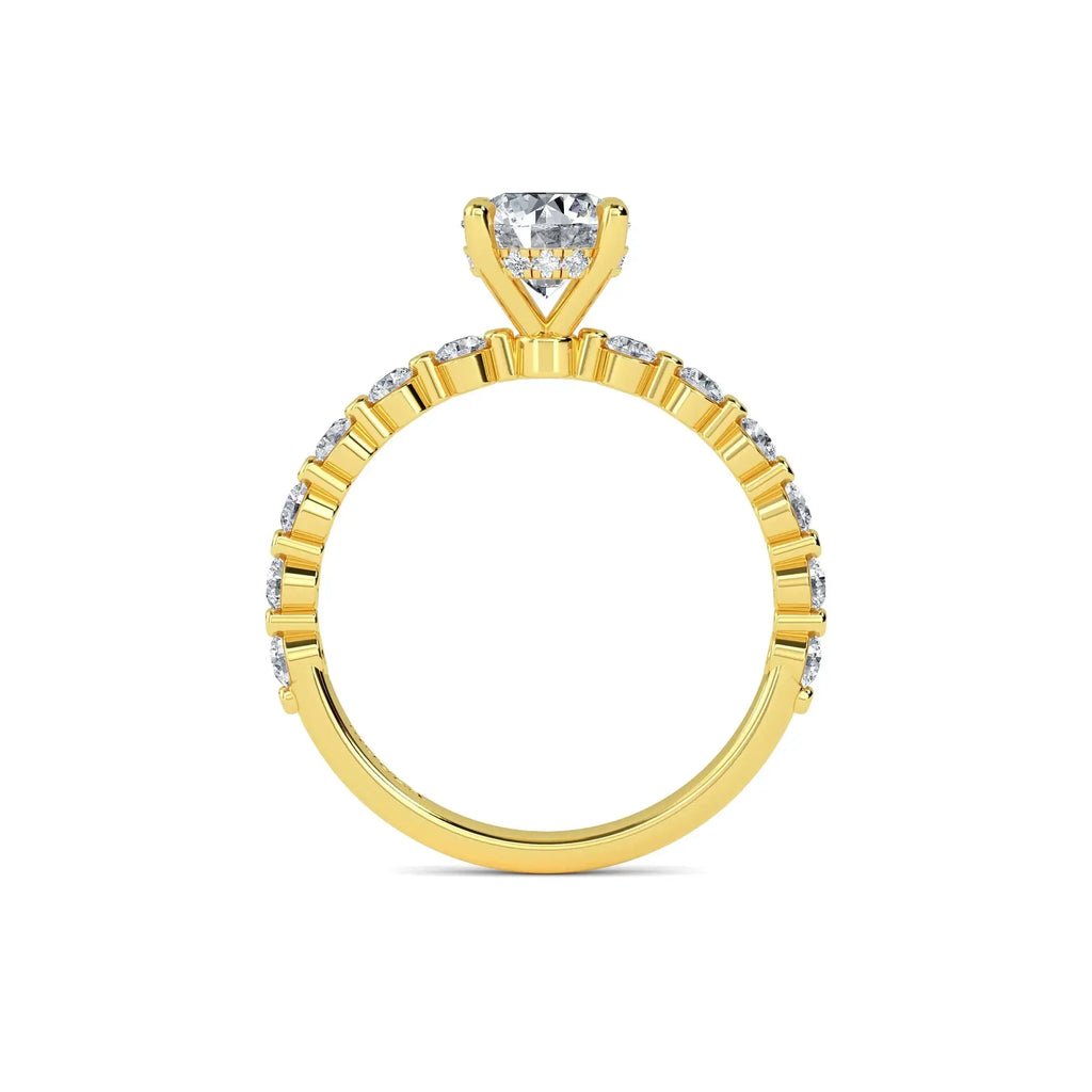 2.00ct Lab Grown Diamond Round Hidden Halo Engagement Ring