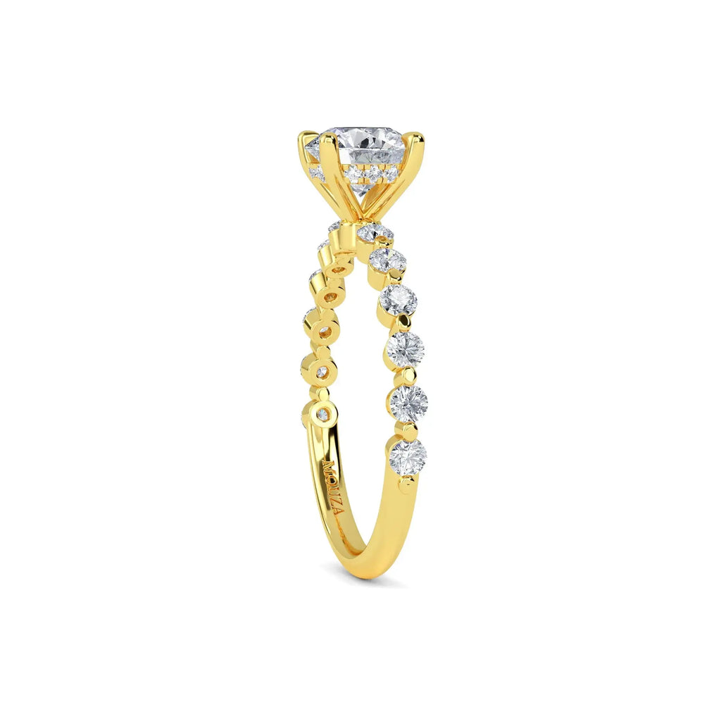 2.00ct Lab Grown Diamond Round Hidden Halo Engagement Ring