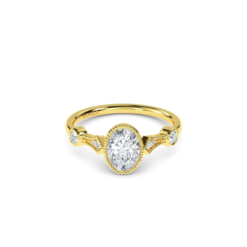 1 Carat Oval Natural Diamond - Hatton Garden Engagement ring