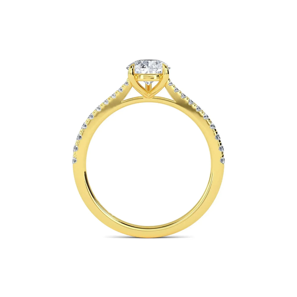 1.00ct Natural Diamond Pear Diamond Engagement Ring