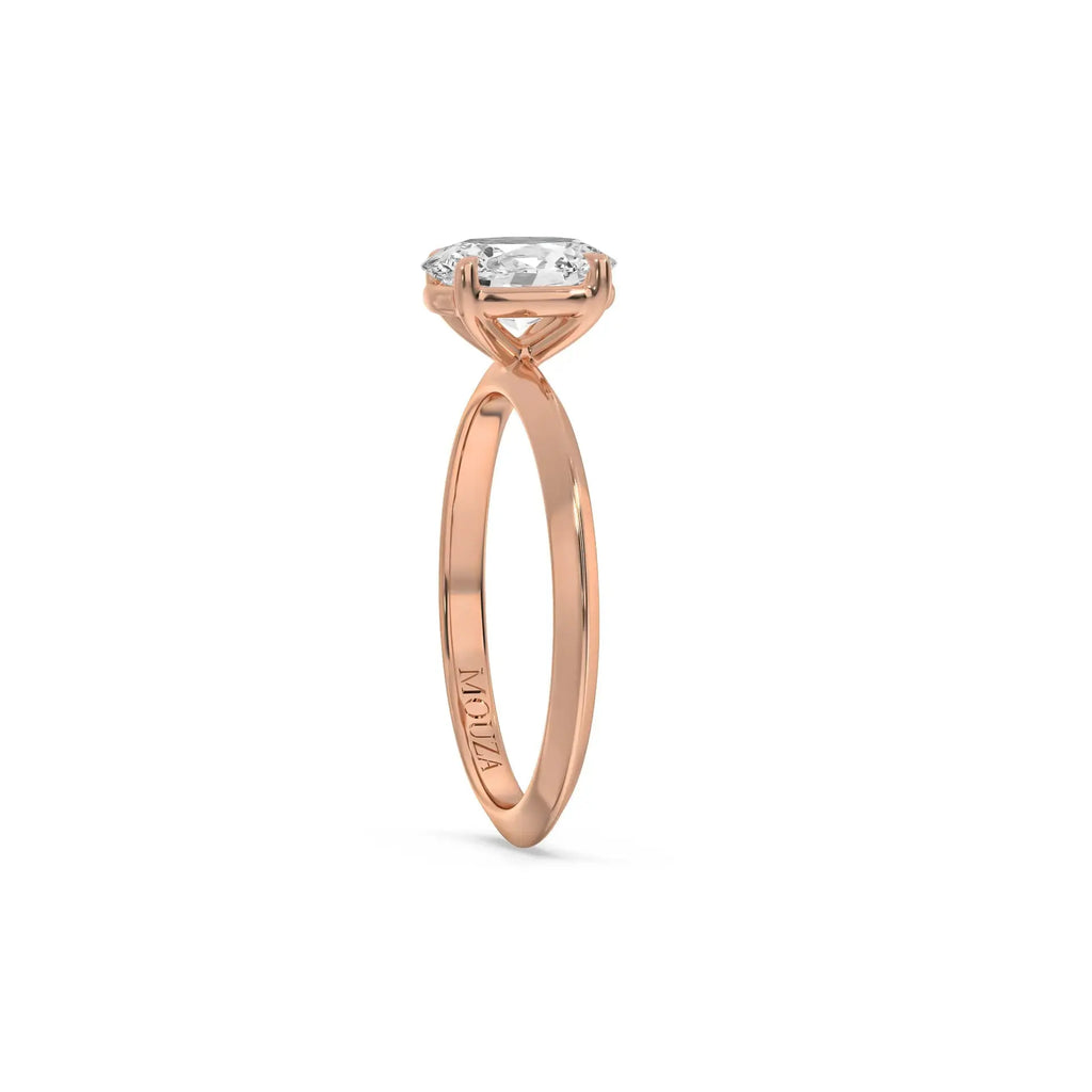 1.00ct Natural Diamond Oval Solitaire Diamond Engagement Ring