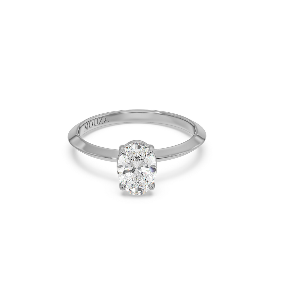 1.00ct Lab Grown Diamond Oval Solitaire Engagement Ring