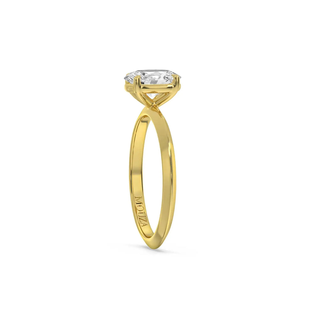 1.00ct Natural Diamond Oval Solitaire Diamond Engagement Ring