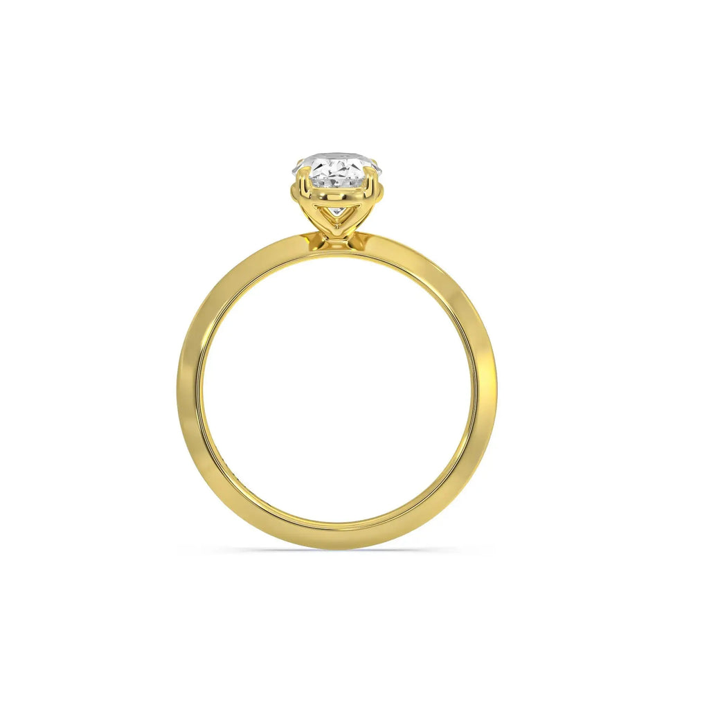 1.00ct Natural Diamond Oval Solitaire Diamond Engagement Ring