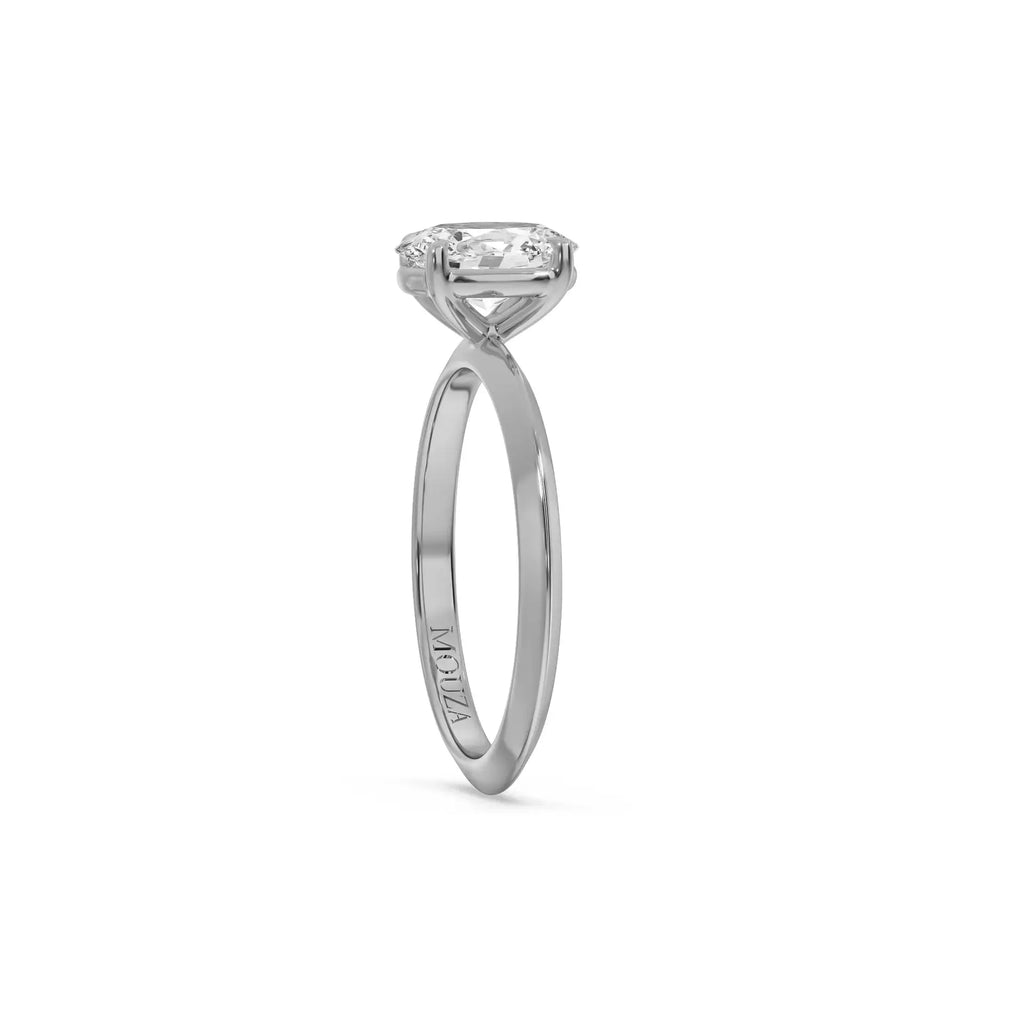 1.00ct Natural Diamond Oval Solitaire Diamond Engagement Ring