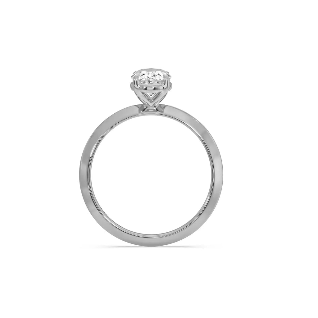 1.00ct Natural Diamond Oval Solitaire Diamond Engagement Ring
