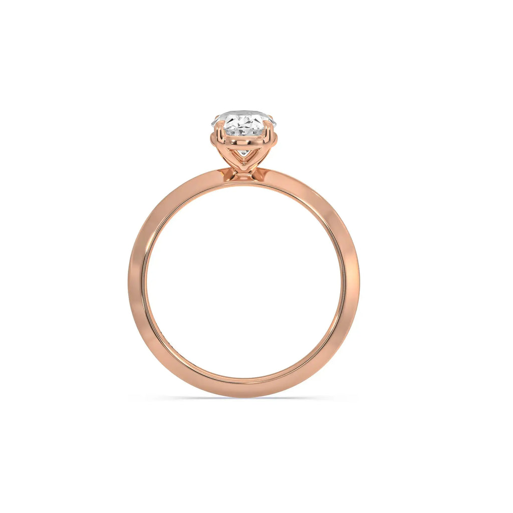 1.00ct Natural Diamond Oval Solitaire Diamond Engagement Ring