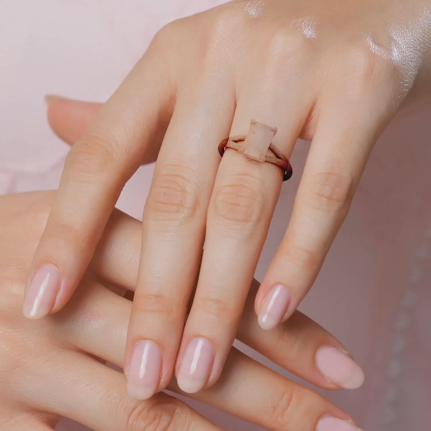 Maggy Solitaire Engagement Ring having a sleek and contemporary design from Mouza, Hatton Garden