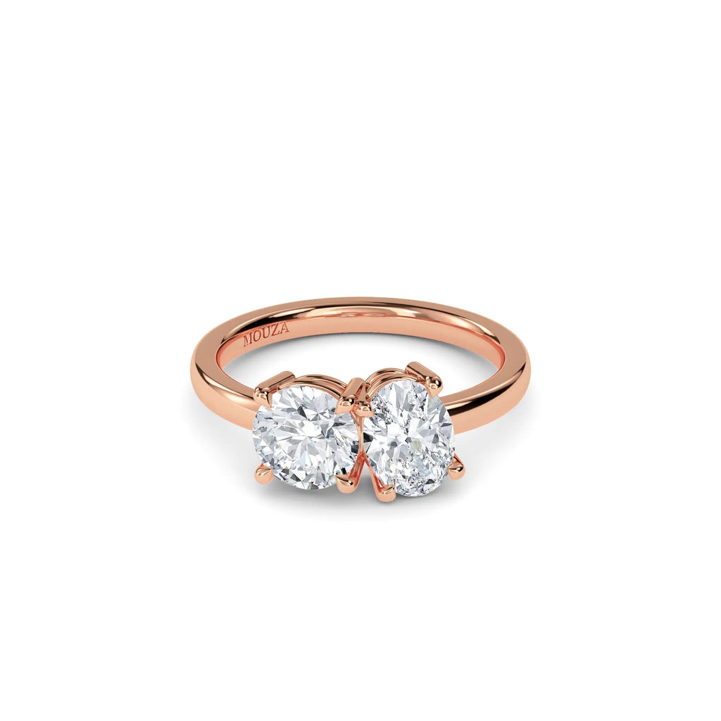 1.80ct Lab Grown Diamond Moi Et Toi Engagement Ring