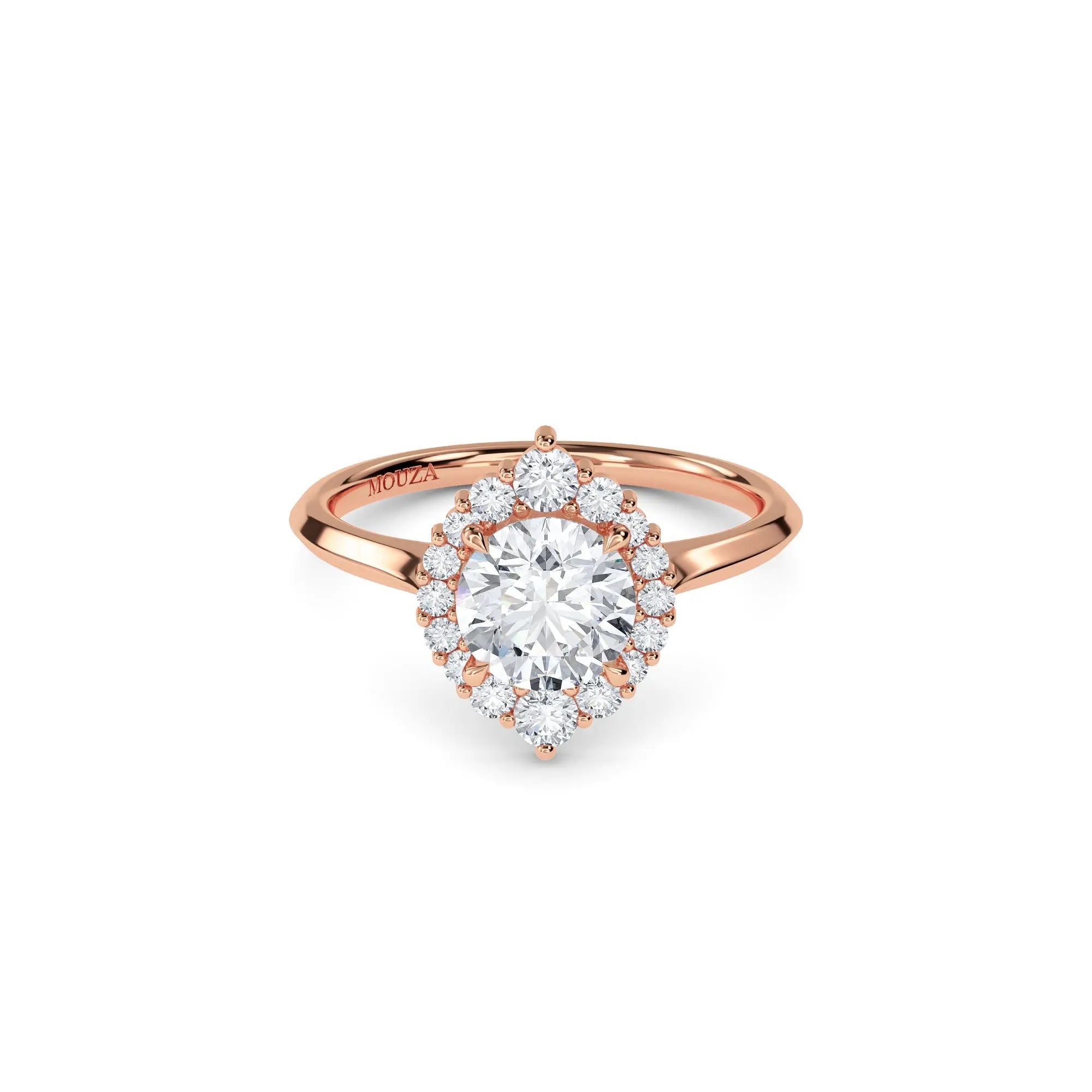 1.00ct Lab Grown Diamond Round Halo Engagement Ring 