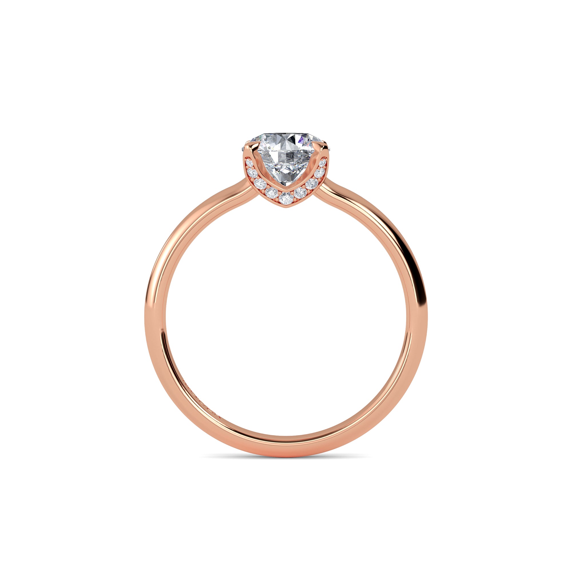 1.00 Carat Lab Grown Diamond Round Solitaire Engagement Ring