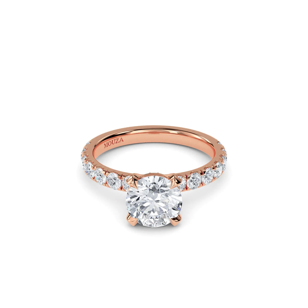 1.50ct Lab Grown Diamond Round Hidden Halo Engagement Ring