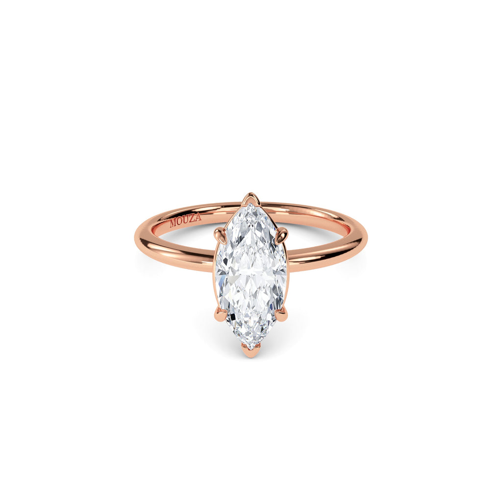 1.50ct Natural Diamond Marquise Solitaire Engagement Ring