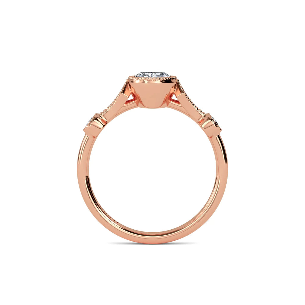 1.00ct Lab Grown Diamond Oval Diamond Band Engagement Ring