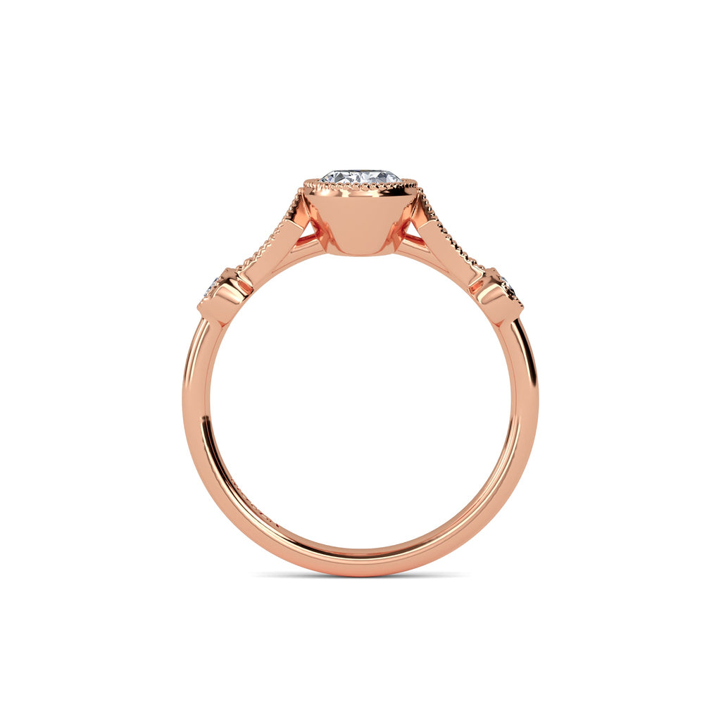 1 Carat Oval Natural Diamond - Hatton Garden Engagement ring